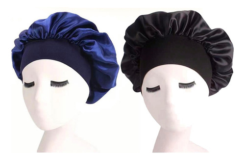 2par Gorro Satin Para Cabello Liso Y Rizado Evita Enredos