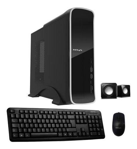 Gabinete Kit Kelyx Slim Lc727-08a Fuente 500w Tec Mouse Parl Color Negro