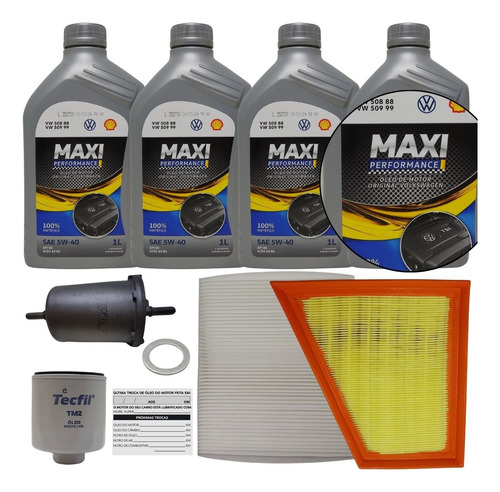 Troca De Óleo Completa Vw Maxi 5w40 Gol Voyage Polo 1.6