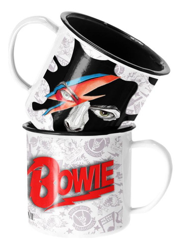 Taza Enlozada Lechera David Bowie Rock Musica