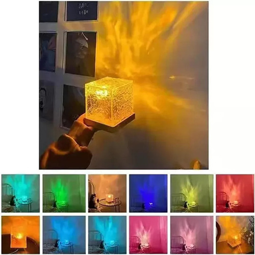 C Lámpara De Dormitorio Decorativa Con Luz Nocturna Con Ondas