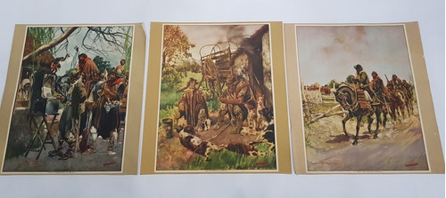 Imagen 6 de 10 de Antiguas Láminas Gauchos Molina Campos Lote X 57 Mag 58607