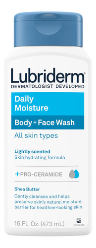  Lubriderm Daily Moisture Body + Face Wash, Gel Corporal Hidr