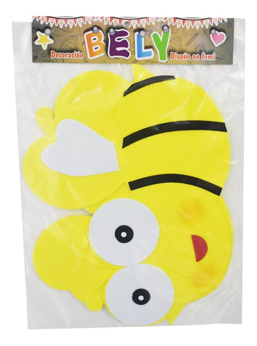 Figura De Foamy Decoración Material Didáctico Abeja 2pzas