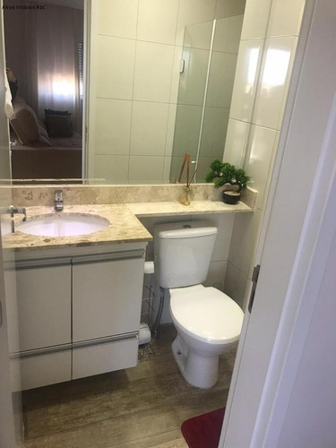 Imagem 8 de 21 de Apartamento No Condomínio Auguri Residence Sbc 71m², Com Móveis Planejados. 2 Quartos, 2 Banheiros, Sala, Cozinha, Sacada, Living Ampliado, Área De S - Ap01401 - 69372918