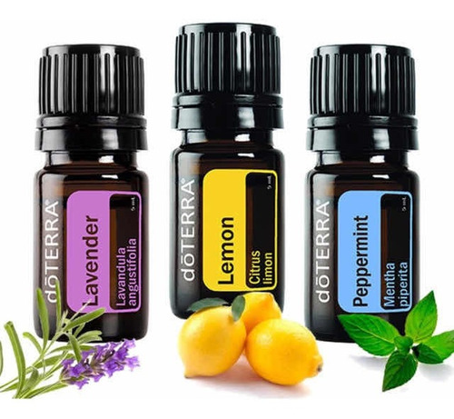 Aceites Esenciales Kit Menta Lavanda Y Limón 5ml Doterra