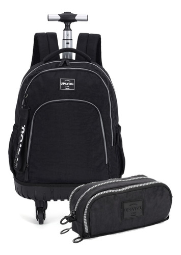 Kit Mochila Rodas Estojo Escolar Up4you Mc47076up Crinkle