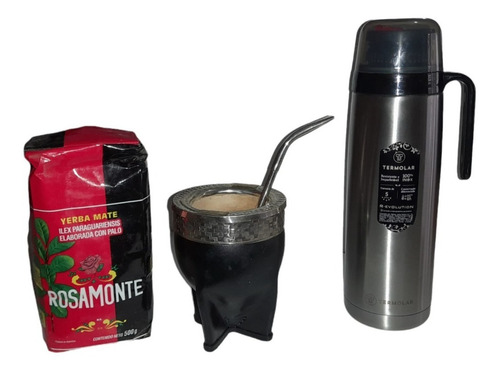 Imagen 2 de 2 de Kit De Mate Imperial Con Termo Pico Cebador Y Yerba Mate