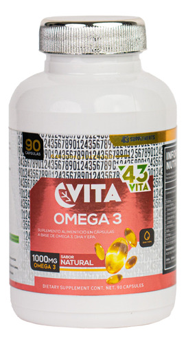 43 Vita Omega 3 1000mg 90 Capsulas Sabor Sin Sabor