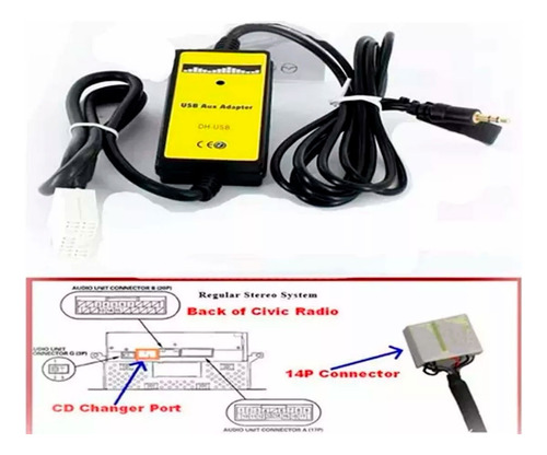 Interface Conexión Usb Auxiliar Honda (usado) (Usado)
