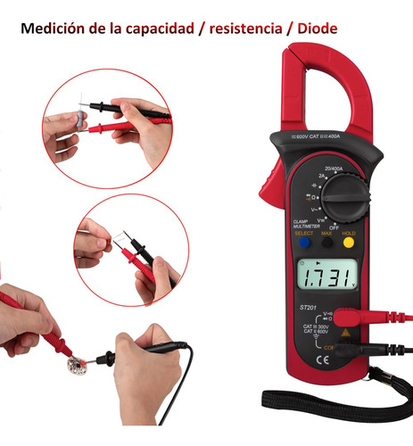 Amperímetro De Gancho 400a, St182pro 4000 Cuentas
