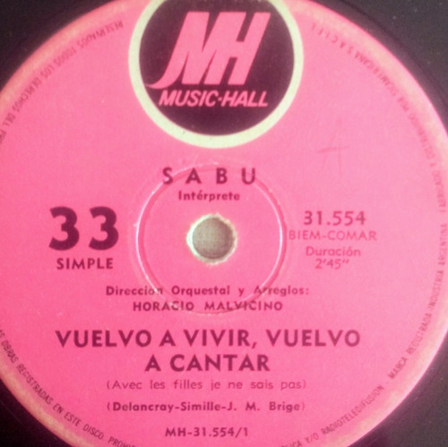 Sabu Vuelvo A Vivir Vuelvo A Cantar Simple 7  