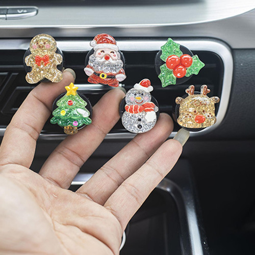 Ambientador Decorativo Para Coche Navideño Clip Ambientador