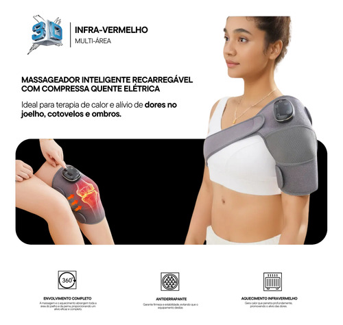 Massageador De Joelhos Inteligente Com Compressa Quente E Vibração Cuide Dos Seus Joelhos Com Tecnologia E Conforto