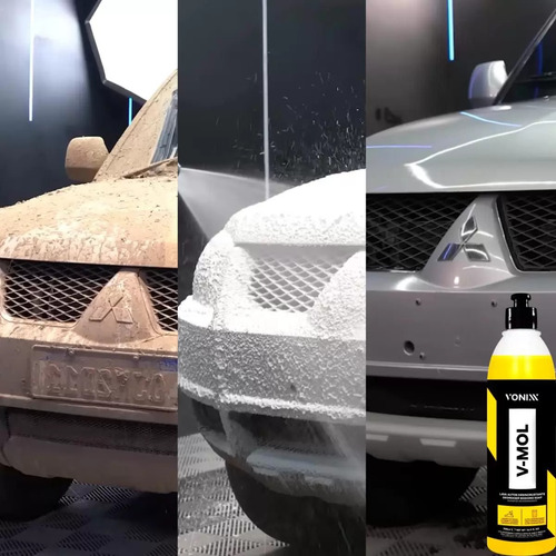 Kit Shampoo Automotivo Esfregação Neutro V-floc V-mol Vonixx