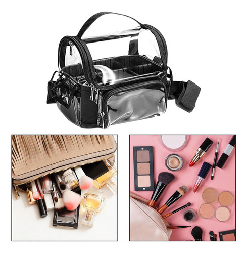 Bolsa De Maquillaje Cosmética Transparente Con Bolsa