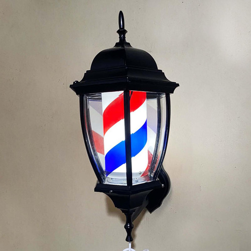 Poste De Barbero, Iluminación Giratoria, Impermeable,