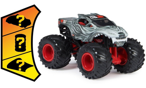 Imagen 4 de 7 de Vehículo Monster Jam Wolf's Head Serie 26 1:64 Metal Color Gris