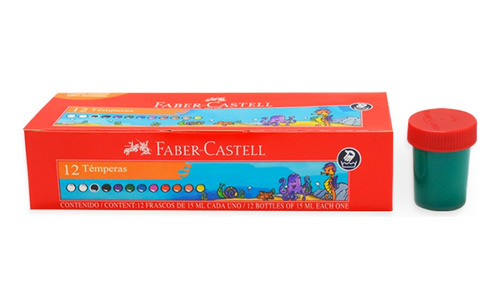 Temperas De Colores Faber Castell X 12 - 15ml