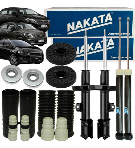 Kit Amortecedor Batente Dianteiro Traseiro Onix Prisma Sonic