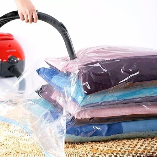 Imagen 1 de 2 de Pack 12 Bolsas Al Vacío Para Comprimir Ropa