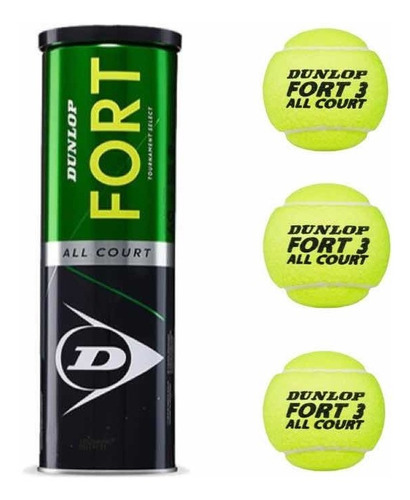 Pelotas De Tenis Dunlop Fort (3 Unidades, Calidad Superior)