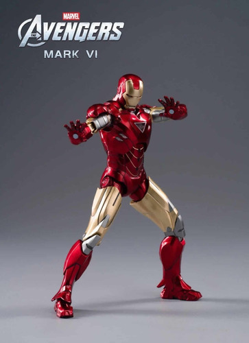 Muñeca Iron Man Zd Toys Mark 6 Vi de Tony Stark