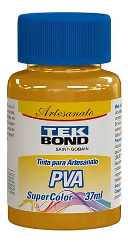 Tinta Pva Para Arte E Artesanato Tekbond Super Color 37ml Cor Amarelo Cereal