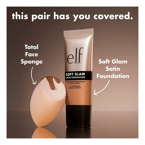 E.l.f Soft Glam Satin Base Para Maquillaje 1.0 Fl Oz 33 Medium Warm