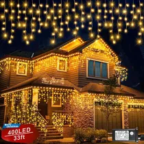 Comprar Luces Navideñas, 600 Luces Led Carámbano Casas Al Aire Libre