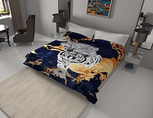 Cama Manta De Tigre Blanco I Estilo Coreano Mink Ultra S