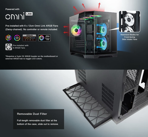 Gabinete Tecware Vx Trinity M-atx Triple Vidrio 6 Fans Argb Blanco