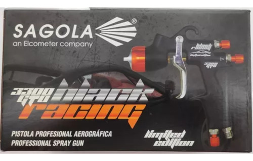 Pistola De Gravidade 3300 Gto Evo 1.3mm Black Edition Sagola