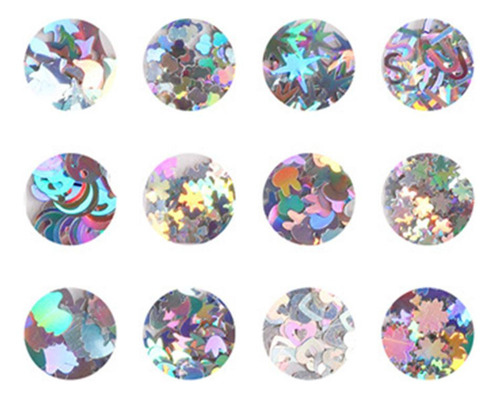 Diy Nail Paillettes 3d Foil 08 6-15x5cm Multicolor