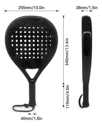 Raqueta De Pádel De Carbono: Raqueta De Pádel Y Tenis De Pla