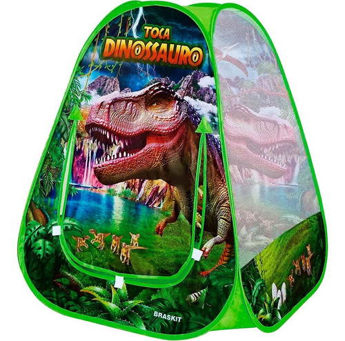 Barraca Infantil Toca Dinossauro Verde 8203 - Braskit