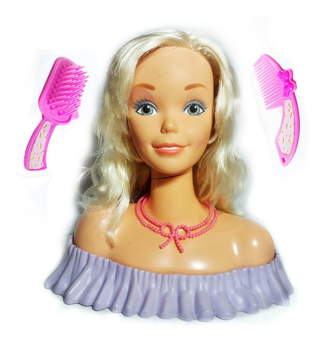 Barbie Torso Para Crear Peinados 26cm. Tienda Sta Mónica 