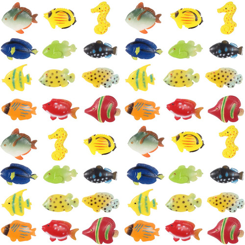 Boao 48 Piezas Conjunto De Figuras De Peces Tropicales, Favo