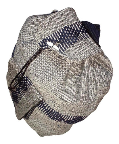 Mochilas Hechas Con Hilo A Mano, Mxnat-001, 1 Pza, 10kg, Gri Color Gris/ Azul Marino