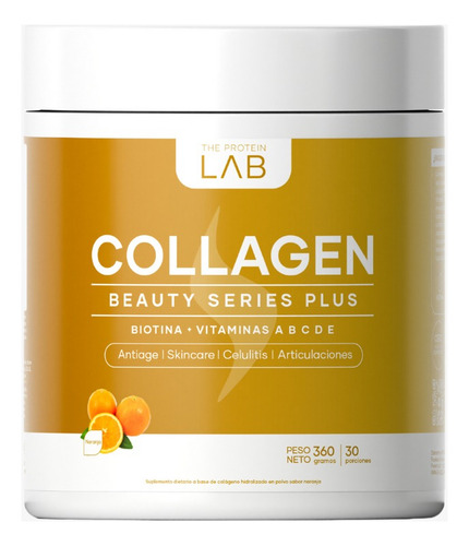 Suplemento En Polvo. Colágeno The Protein Lab Beauty Plus Sabor Naranja