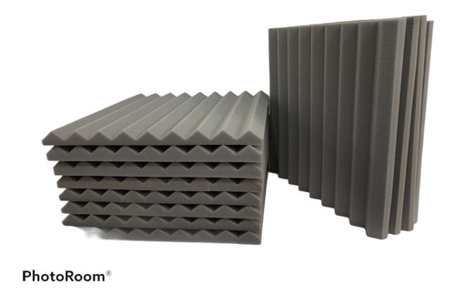 Paneles Acústicos 45×45×5cm Color Gris( Goma Espuma )