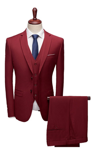 Fantástico Traje De Hombre De Talla Grande, Ajustado, Formal