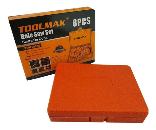Juego Hoja Broca Sierra Copa Para Madera 8 Piezas Toolmak