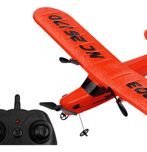 2 Canales Rc Plane Avión Kit Rc Avión 2,4g Para Rojo
