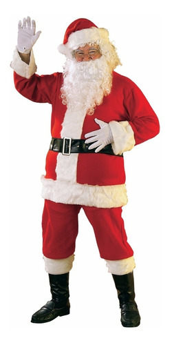 Traje Disfraz Papa Noel Santa Claus Premium Bolsa Y Mascara