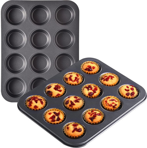 Molde X12 Cupcake Muffin Horno Teflon Antihaderente