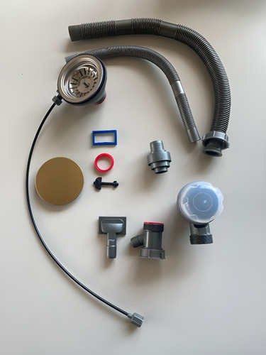 Kit De Desague Para Fregadero De Cocina Gris Oscuro