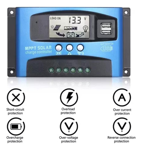 Cx2 Carregador De Bateria Solar Mppt 100a Controlador De