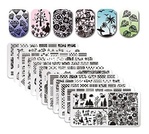 Born Pretty 12pcs Nail Art Stamp Stamping Template Christmas
