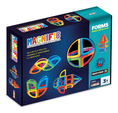 Bloques Magneticos Magnific 44 Pzas Unicas Plus Iman Formas